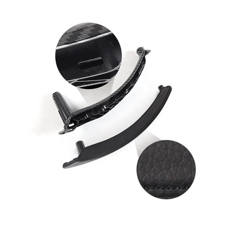 Suitable for  LHD or RHD Cars Interior Plastic Door Pull Handle with Leather Handle Cover 7pcs Full Set for BMW X5 X6 E70 E71 E72