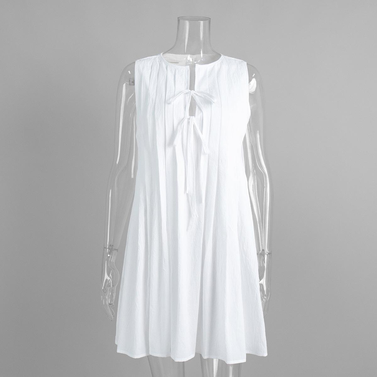 плиссированное платье-жилет европейское и американское летнее новое женское органза плиссированное плиссированное мини короткое платье S