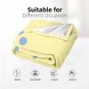 Pale Yellow Blue Polka Dot Soft Flannel Blanket Breathable Warm Throw for Office Car Sofa Kids Room Birthday Xmas Gift