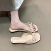 One Word OpenToed Skirt French Wedge Bow With Gentle Temperament Cool Slippers Women'S Summer Wear Fish Mouth Sandals