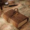 Exquisite Retro Leather Notepad Notebook Antique Leather Diary Handmade Leather Bound Sketchbook Embossed Floral Cover