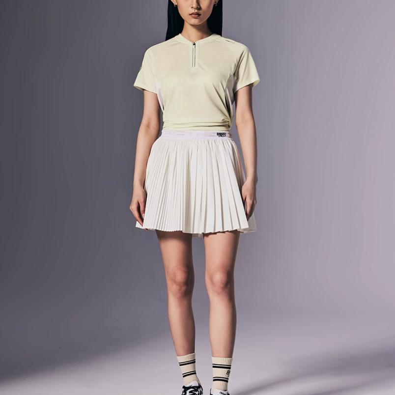 SAUCONY Ss25 Nathan Bell Series Logo Color Block Raglan Short Sleeve Knit Top Women Tops Beige SA1259ST41C-GE223