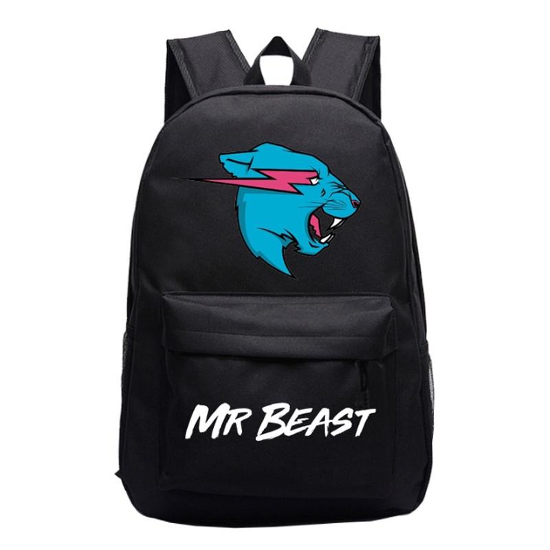 Mr Beast Lightning Cat Backpack High Capacity School Bag With Breathable Material