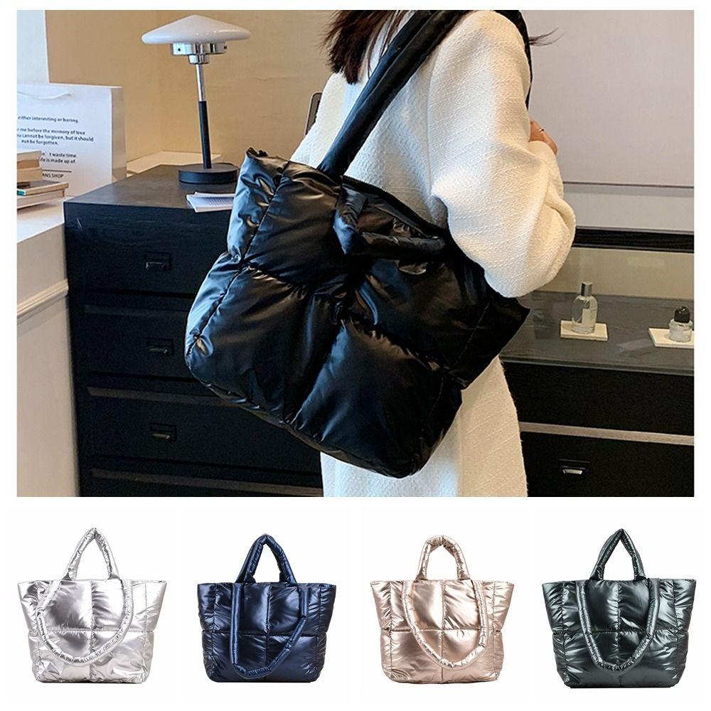 

Cotton Carrying Bag Contrast Color Pillow Bag New Down Bag Shopping