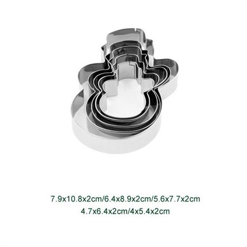 5Pcs Christmas Cookie Cutter Set Stainless Steel Christmas Themed Shape Cookie Mold Biscuit Cutters DIY Baking Tool Navidad Gift