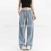 Jeans New Men's Retro Trendy Brand Old Straight Pants Summer High Street Wide Leg Casual Jeans