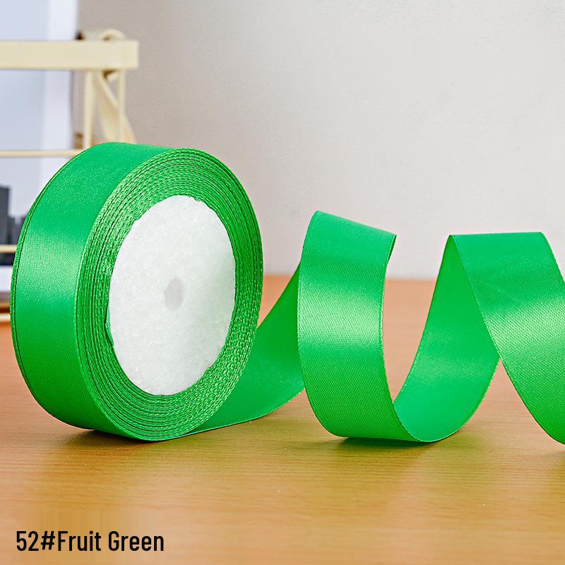 2.5cm Polyester Satin Ribbon for Gift Box and Hair Accessories