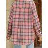 Vintage-Inspired Plaid Long Sleeve Shirt for Women - Blend, Button-Up, Machine Washable - Perfect for Fall & Spring