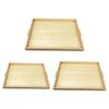 Elegant Wooden Serving Tray with Handles for Dining