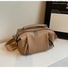 Solid plutonium ruched fashion shoulder and crossbody bags with zipper pillow simple warm fashionable travel style bags