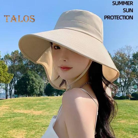 Cappello da Sole da Donna a Tesa Larga Design Blocca-Sole Traspirante Cappello Protezione UV Tinta Unita Coulisse Regolabile Cappello da Tè per Esterno