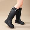2026Women's High-cylinder Rain Boots: Stylish for Outdoor Wear, Thick-soled Water Shoes, Waterproof Galoshes, Camping Long Boots