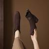 Krazing Pot Cow Suede Nubuck Round Toe Chunky Heels Chelsea Boots Size 43 Zipper Metal Flowers Women Platform Ankle Boots