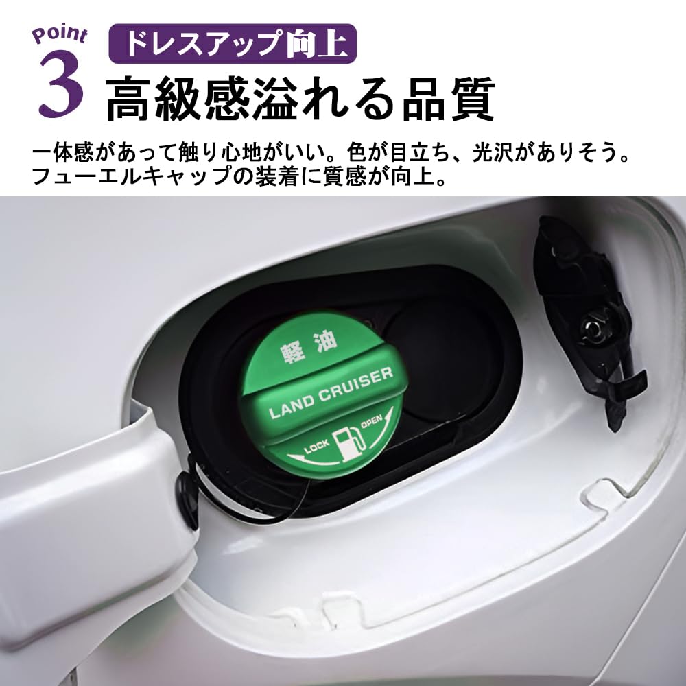 SAWAKAKI Toyota New Land Cruiser 250 Series Fuel Cap Cover Fuel Cap Cover Aluminum