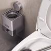 Toilet Brush and Holder, High-Density Nylon Brush Toilet Bowl Brush Set with Ergonomic Long Handle, Modern Bathroom