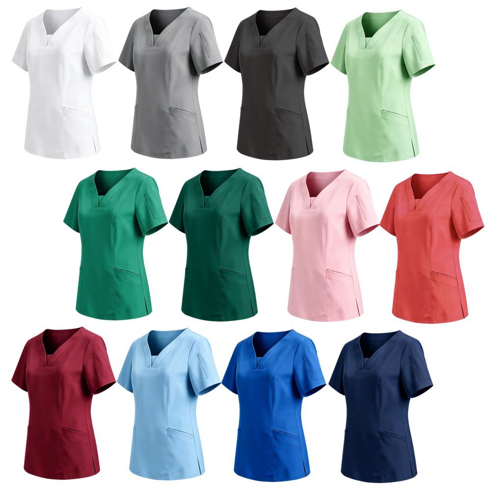 Oral Health Dental Clinic Short Sleeve Scrub Top