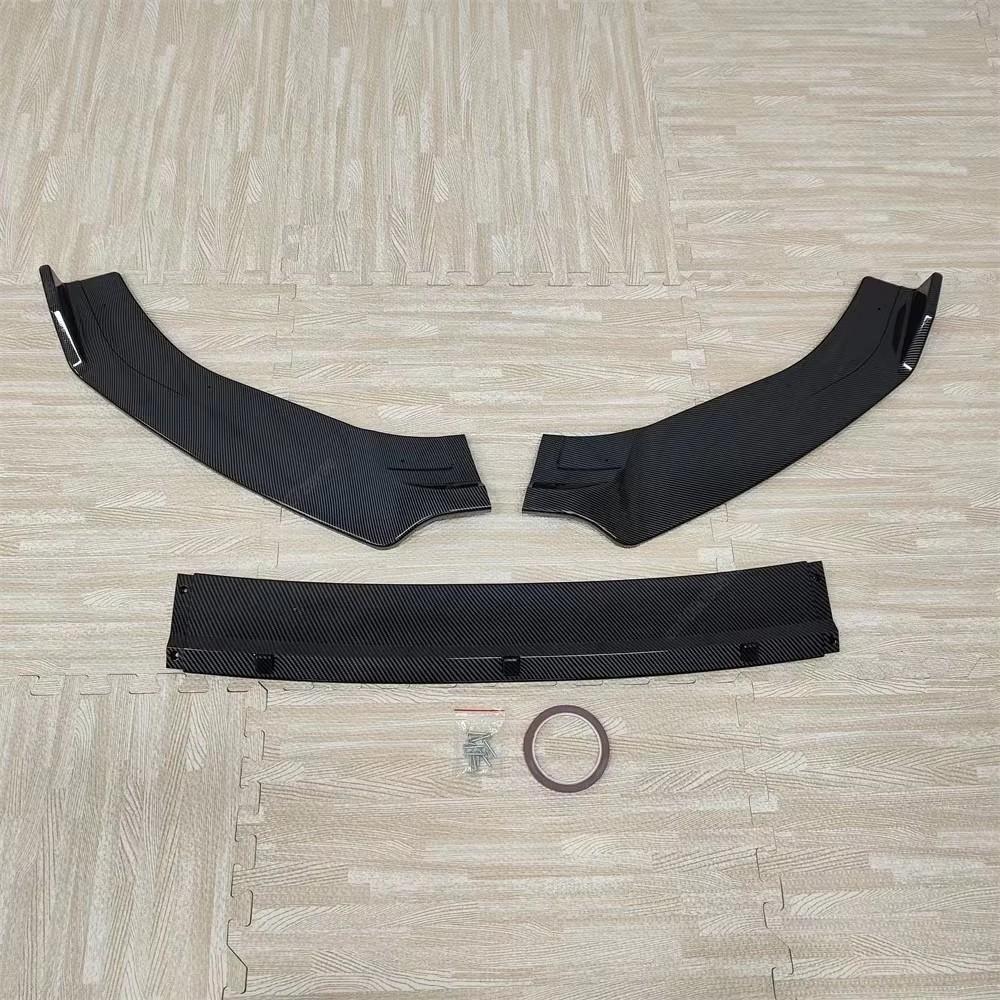 3Pcs Car Front Bumper Lip Spoiler Splitter Diffuser For Seat Leon MK3 S/S S/C S/T Cupra 2017-2020 LCI ABS Black Bodykits Tuning