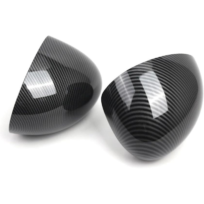 Car Rearview Mirror Cover Compatible for Mini Cooper F54 F55 F56 F60 L+R 2014-2019 Pattern Side Fit Caps LHD Carbon