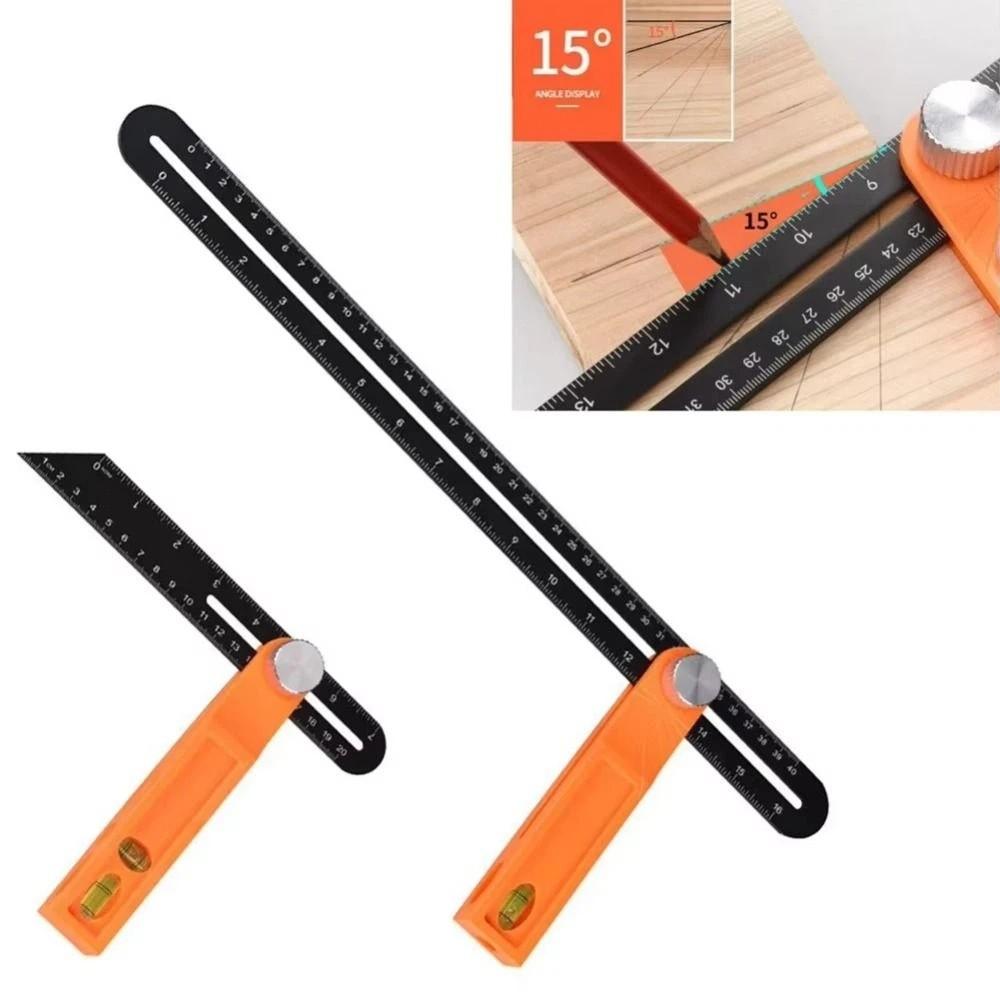 Adjustable Measuring Tool Detachable Right Angle Ruler Angle Marking Sliding Level Ruler  Carpentry