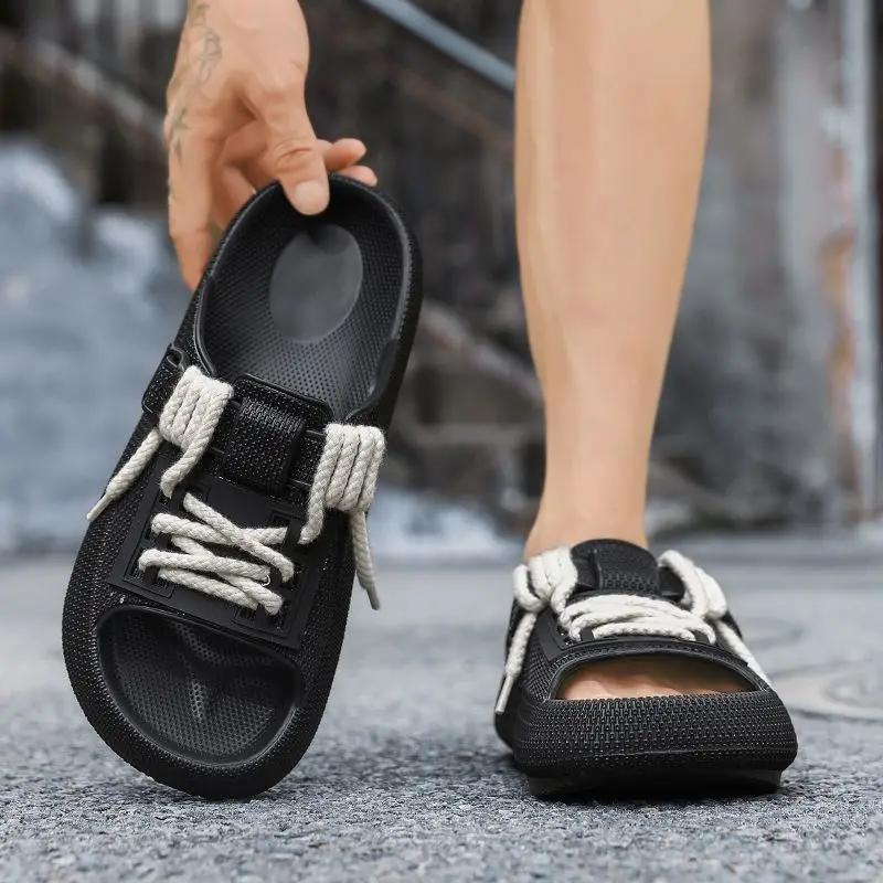 Fashion Flat Male Slipper Soft Beach Men's Shoe Sabot High Quality Fashion Summer Sale Original Trend 2025 Casual Mascullino Y2k Slides