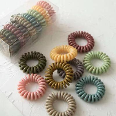 Accessori per capelli scrunchy per capelli elastici a spirale per telefono in gomma per capelli stretti anti-caduta da 9 pezzi