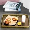 Plateau de service rectangulaire transparent