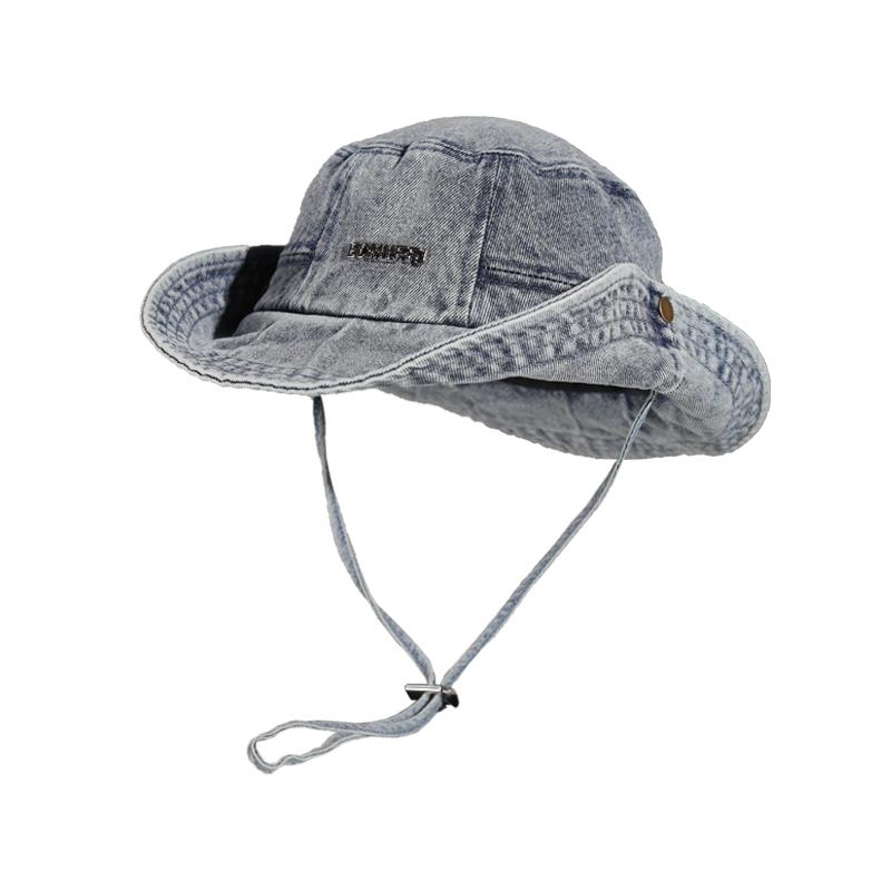 Western Cowboy Outdoor Bucket Hat Women's Versatile Face Small Sunscreen Visor Hiking Camping Mountain Hat Men