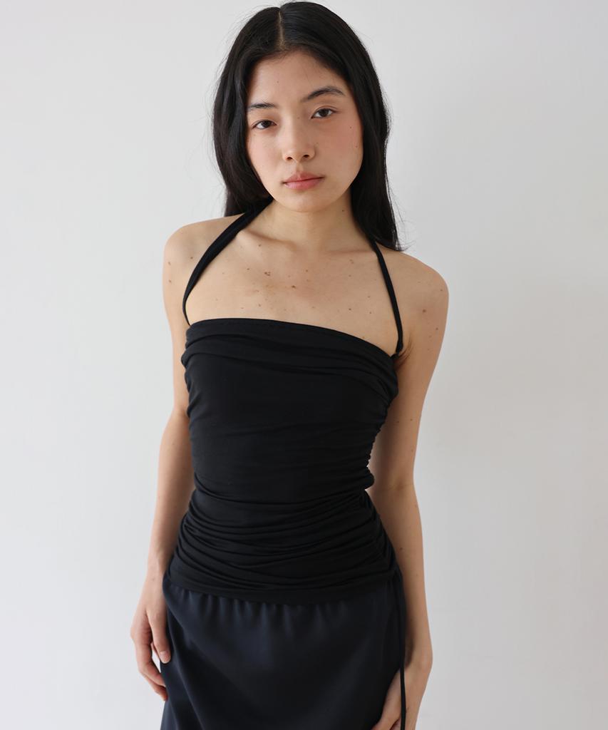 M.M.M Shirred Top_Black