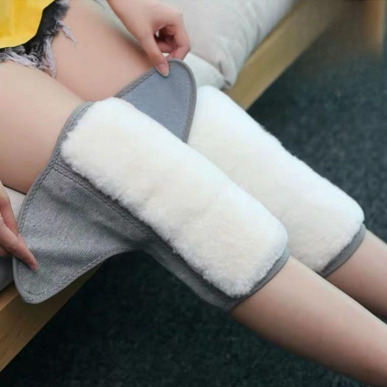 

Утепленные шерстяные наколенники для защиты от холода осенью и зимой, унисекс, для пожилых, для тепла коленей во время езды на велосипеде 2XL