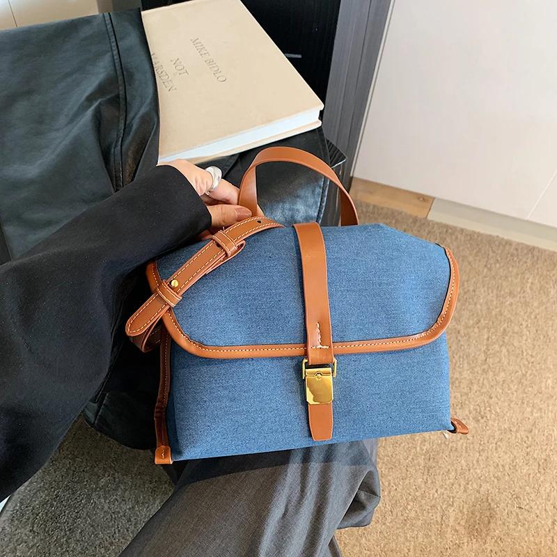 

Повседневная простота большой емкости сумки через плечо женские новые модные женские сумки-мессенджеры с пряжкой большой емкости