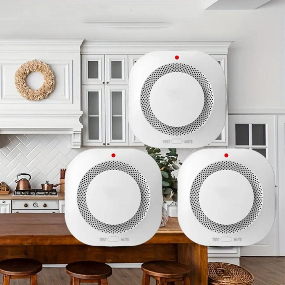 Smart Zigbee Smoke Detector APP Control Security Alarm System Wifi Smoke Sensor For Home Kitchen