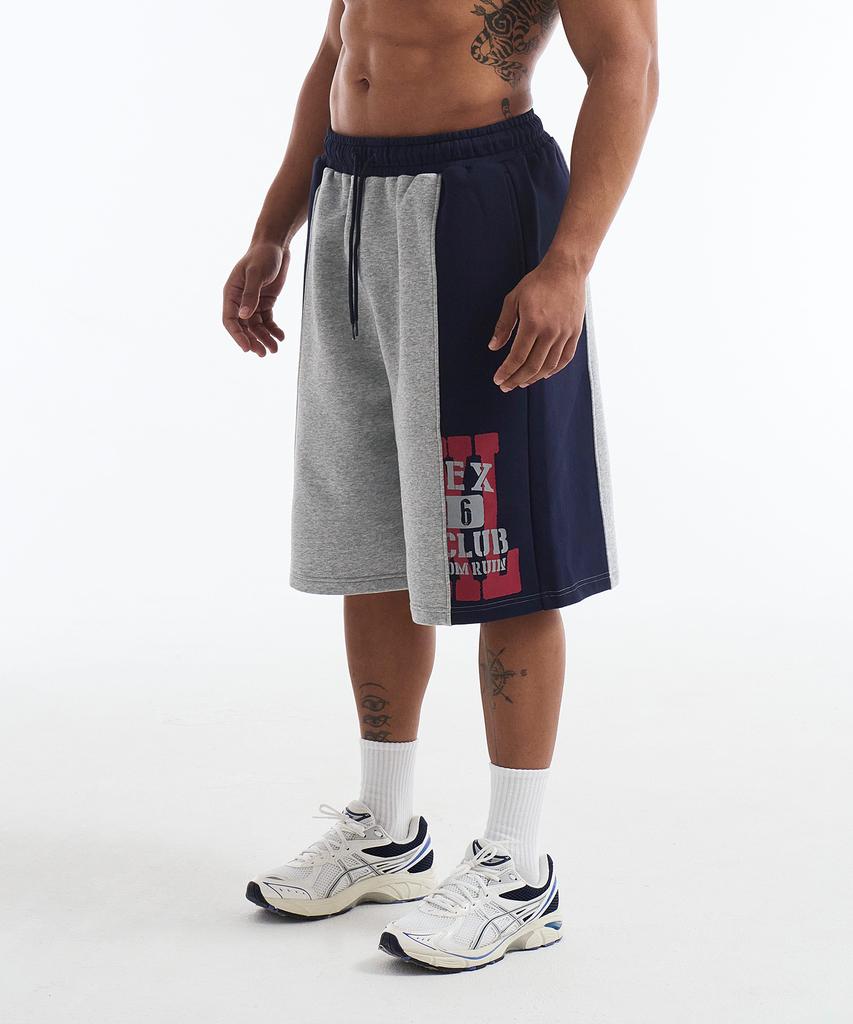 HDEX Lift Damage Block Sweat Shorts (Melange Gray)