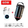 Compact Dual USB Car Charger with Pull-Ring Design - 200W Fast Charging & Multifunctional Cigarette Lighter