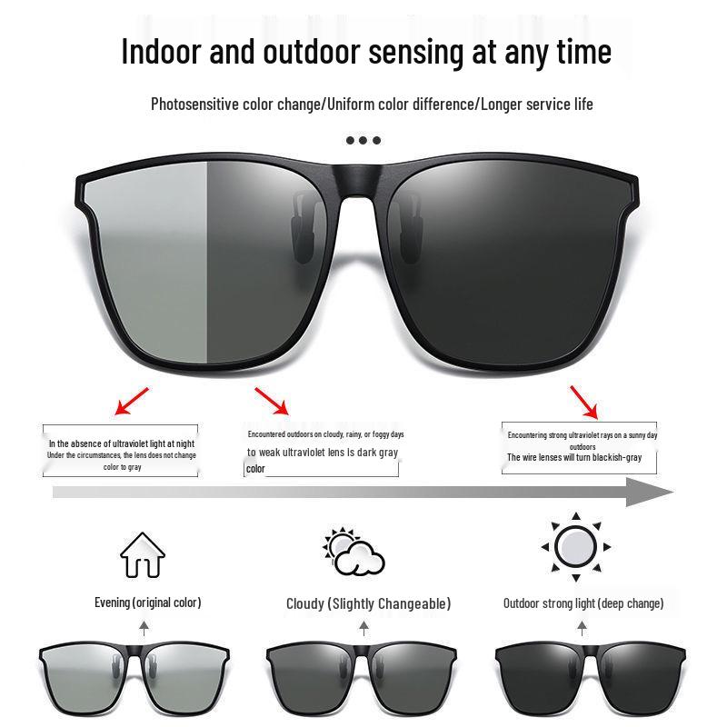 Polarized Flip-up Clip-on Sunglasses for Myopia, Night Vision & Driving - Unisex