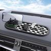 Dashboard Anti Slip Mat with Phone Holder 360-Degree Rotation Dashboard Mount Built-in Parking Number Plate Secure Phone Holder for Driving