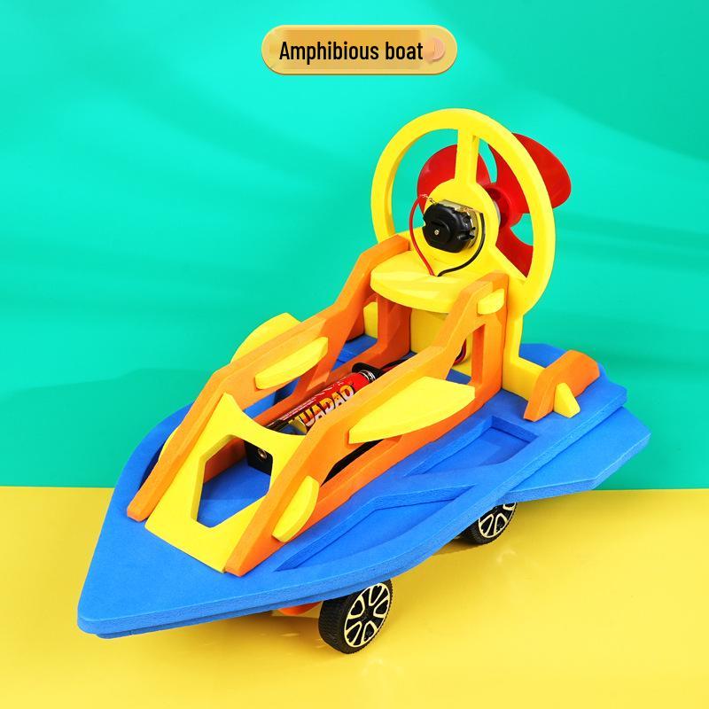 Handmade DIY Electric Speedboat Kit - Amphibious Exploration and STEAM Science Experiment