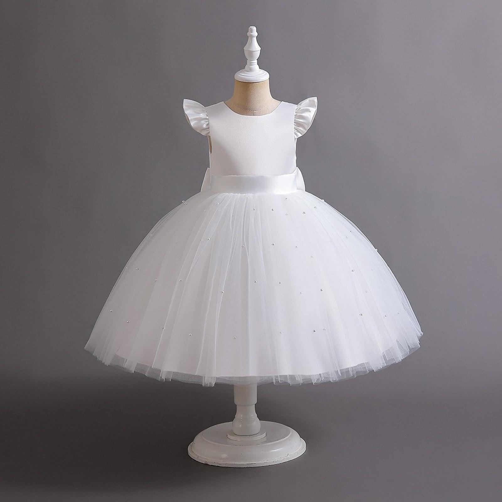 

Платье принцессы для девочек для выступления 150 белый