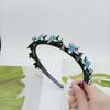 Snowflake Star Hair Bands with Clips Sweet Rhinestone Bangs Clip Headband Fashion Hairband  Daily