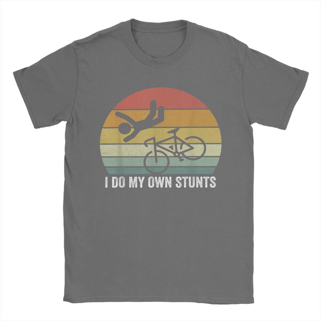 Retro I Do My Own Stunts Shirt Bike Lovers T-Shirt Fashion T Shirts Short Sleeve Y2K Fun Tshirt Summer O-Neck Oversized Clothing