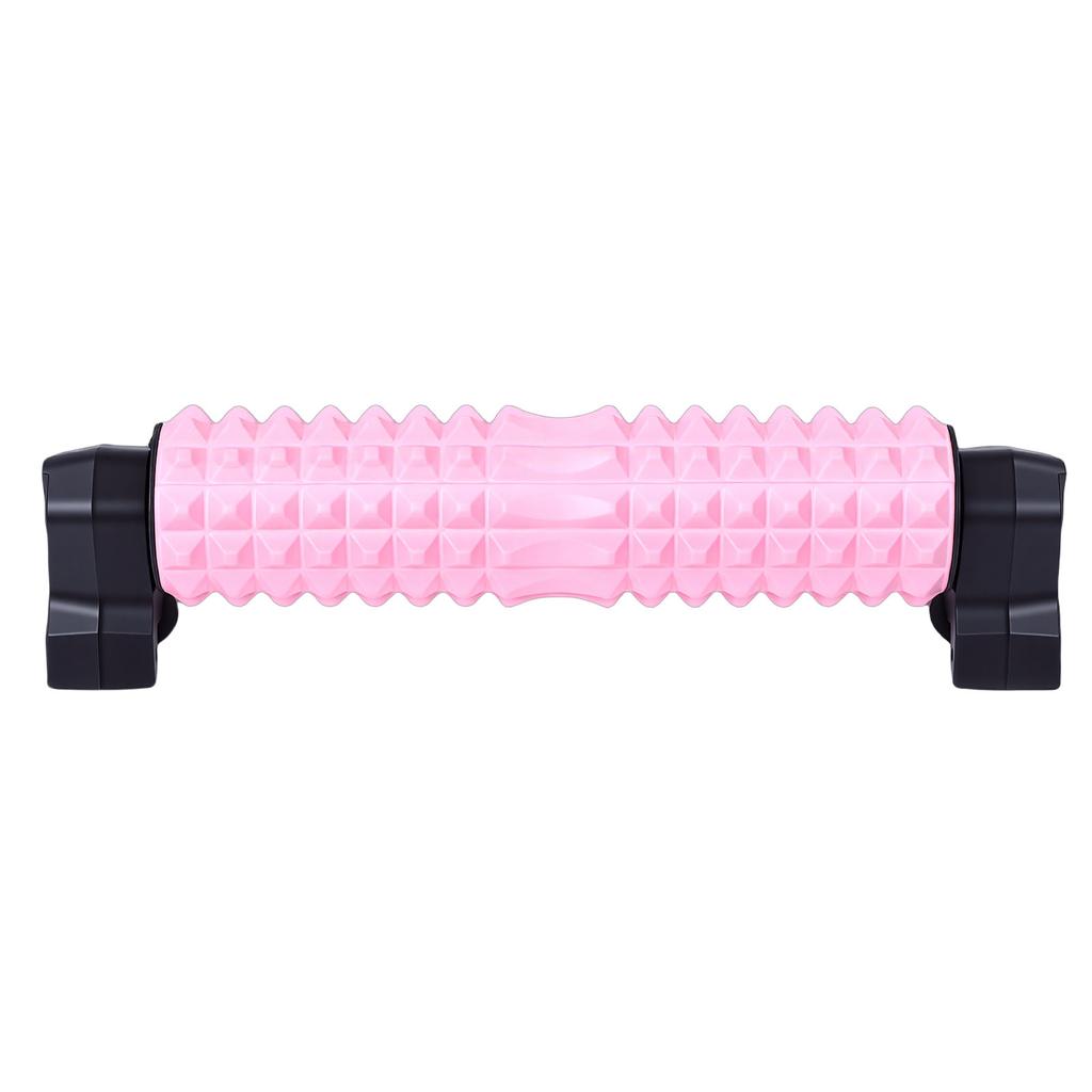 Foam Roller with Suction Cup Stand EVA PP Deep Tissue Massage Roller for Back Leg Fitness Exercise Relaxation Pink