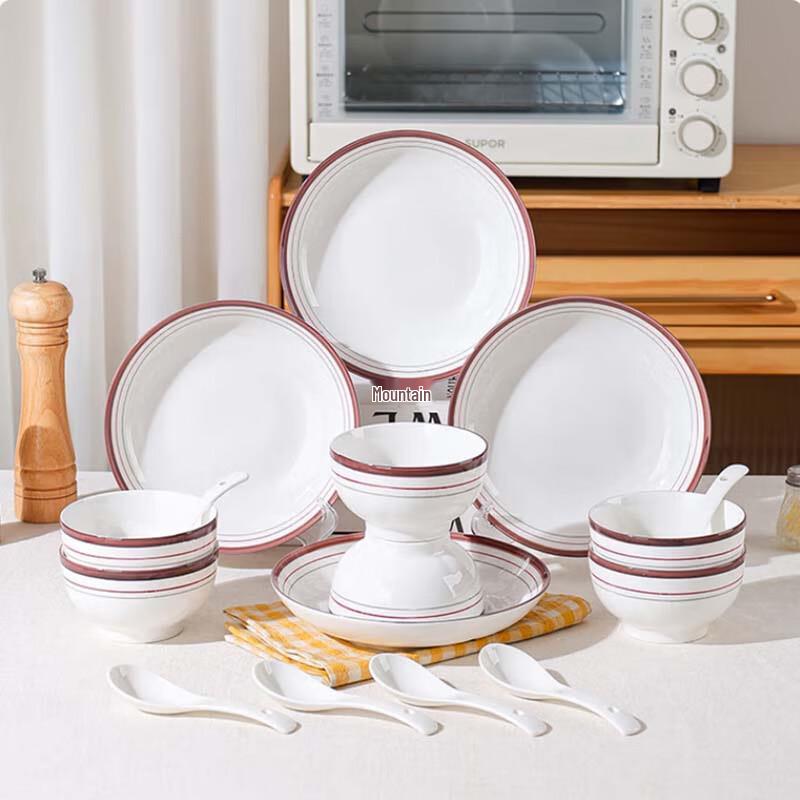 Tang Hui 16-Piece Underglaze Ceramic Dinnerware Set