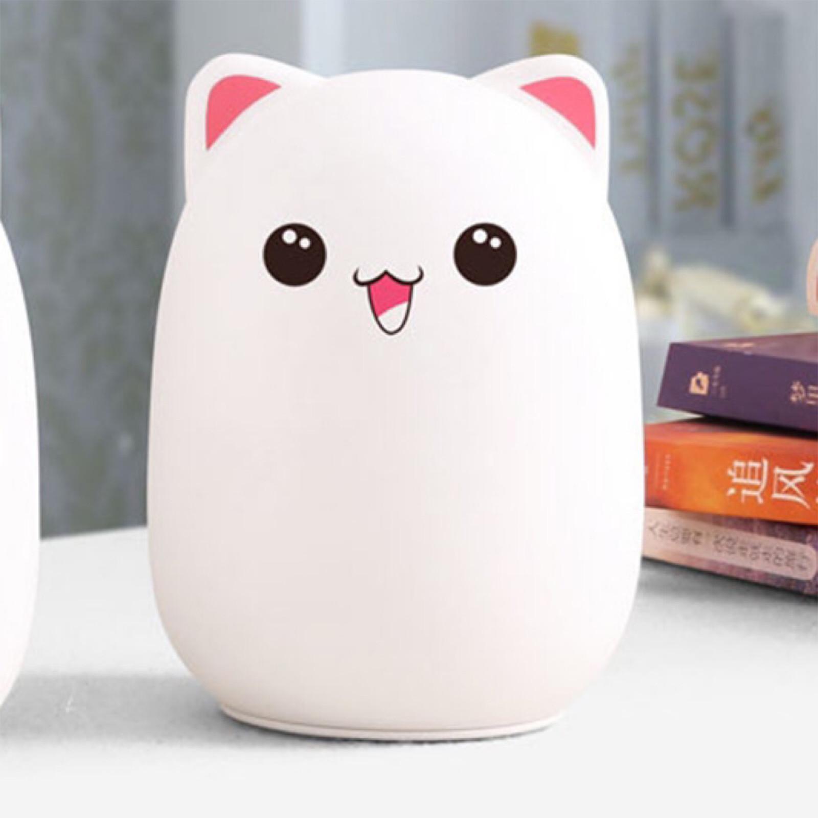 

Ночник для детей, милый силиконовый ночник с 3 уровнями яркости, 7 цветов, перезаряжаемая лампа для спальни, девочек и мальчиков, детской комнаты, подарков для младенцев, One Size