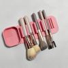 Silicone Makeup Brush Holder Wash Dry 2-in-1 Suction Cup Design Compact Size Waterproof Makeup Brush Stand