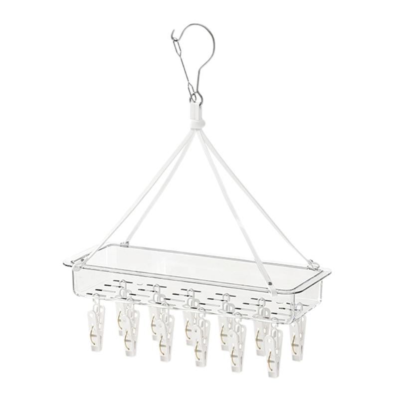 

Foldable Garment Clothespin Hanger With AntiSlip Grips For Balcony Drying 18/24/12 Clip Support 15kg Weight