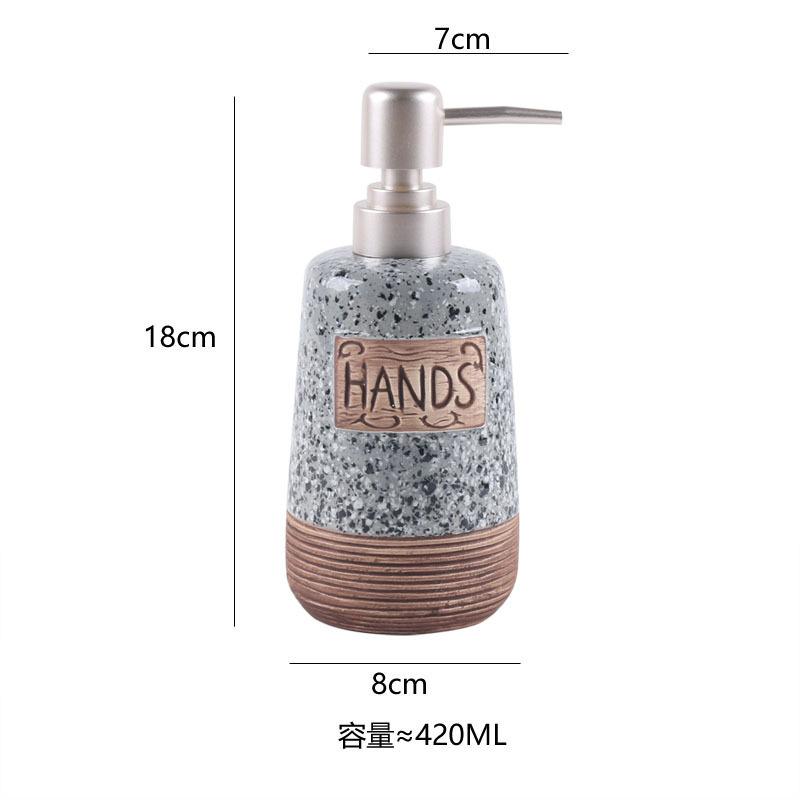 Keramik Seifenspender Pumpflasche für Shampoo Lotion Nachfüllbarer Flüssigkeitsbehälter