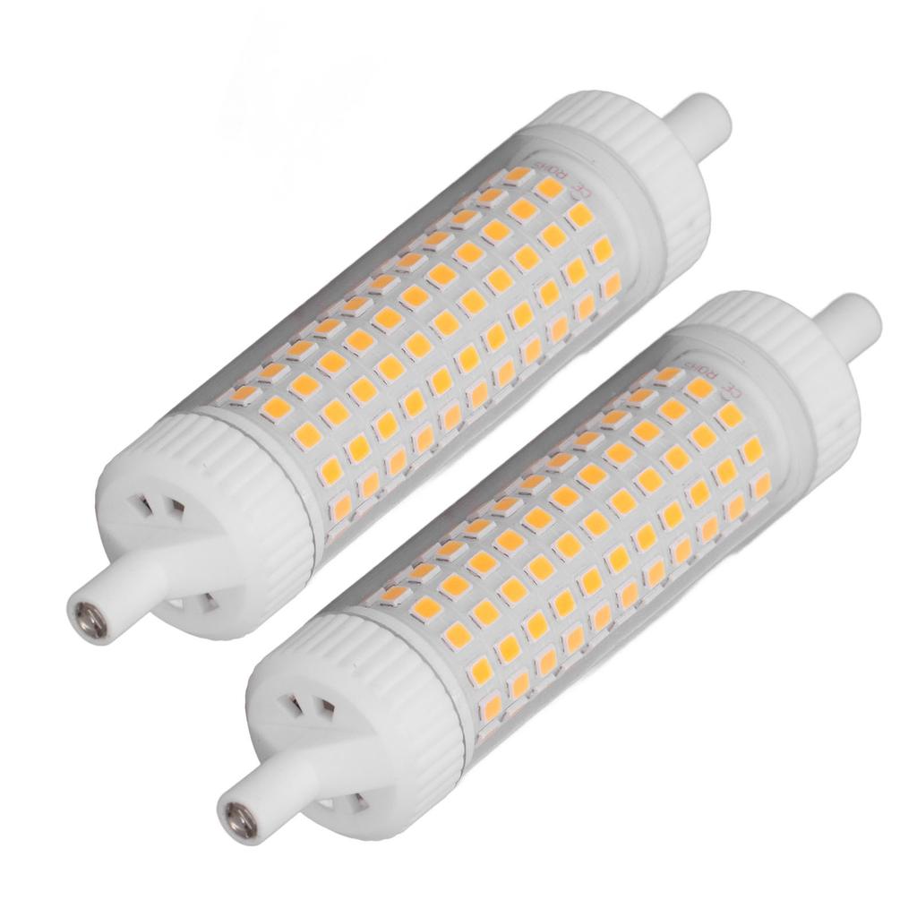 2Pcs R7S LED Light Bulb 118mm Dimmable 15W 154 LEDs Double Ended Floodlight for Home Night Advertising Lighting 220V