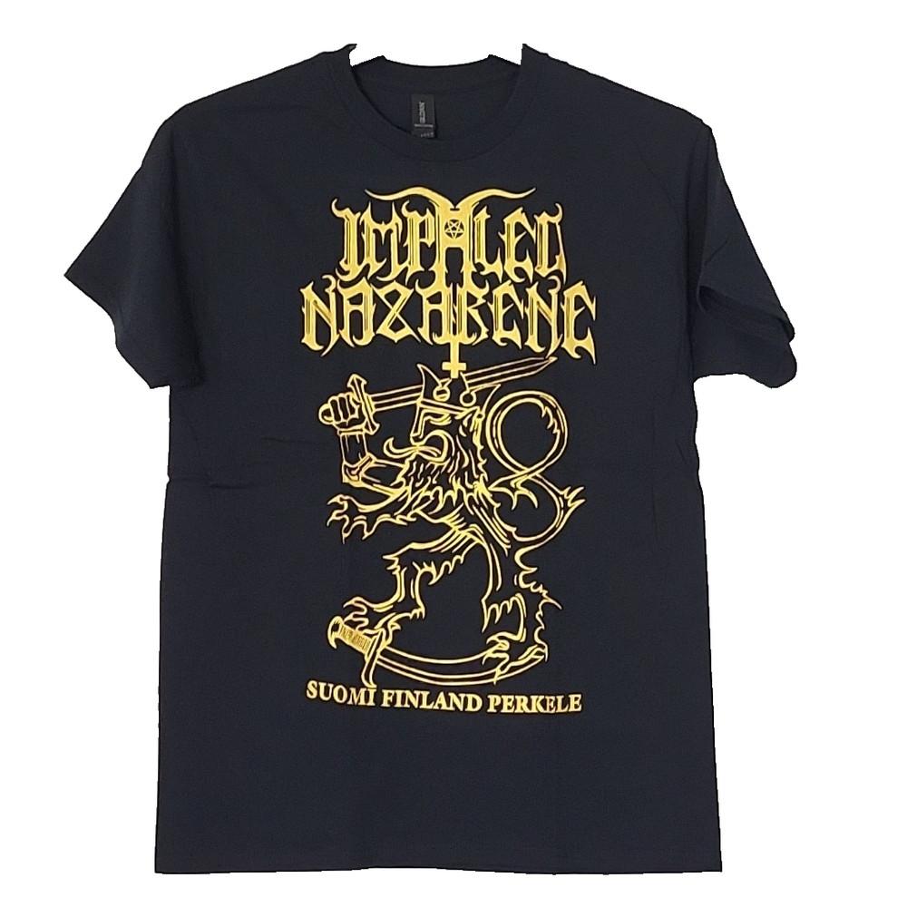 IMPALED NAZARENE Suomi Finland Perkele XL T-Shirt Black Mens Band Logo Picture Unisex T-Shirt S