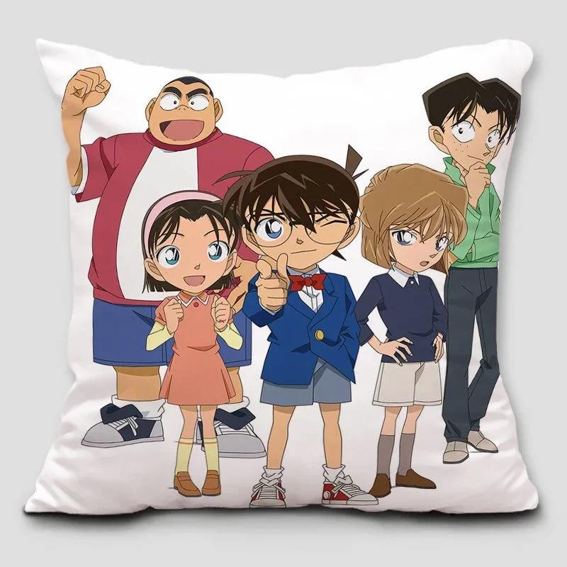 Garip Soyguncu Kidd Conan Yastık Adı Dedektif Conan Kudo Shinichi Gri Baskılı Yastık Kılıfı