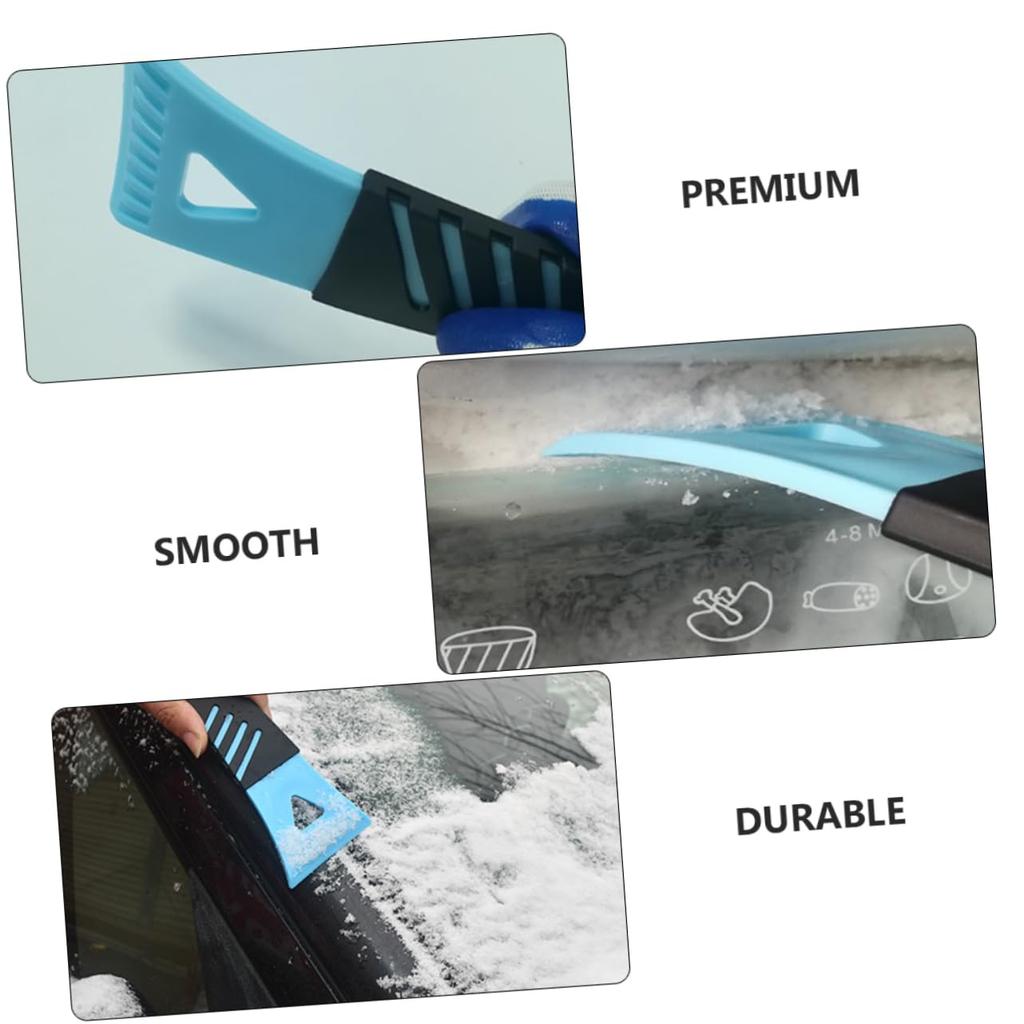 BELLIFFY 4 Stück Mini Plastik Spatel Auto Windschutzscheibe Schneefräse Schneeschaufel Werkzeug Auto Schnee