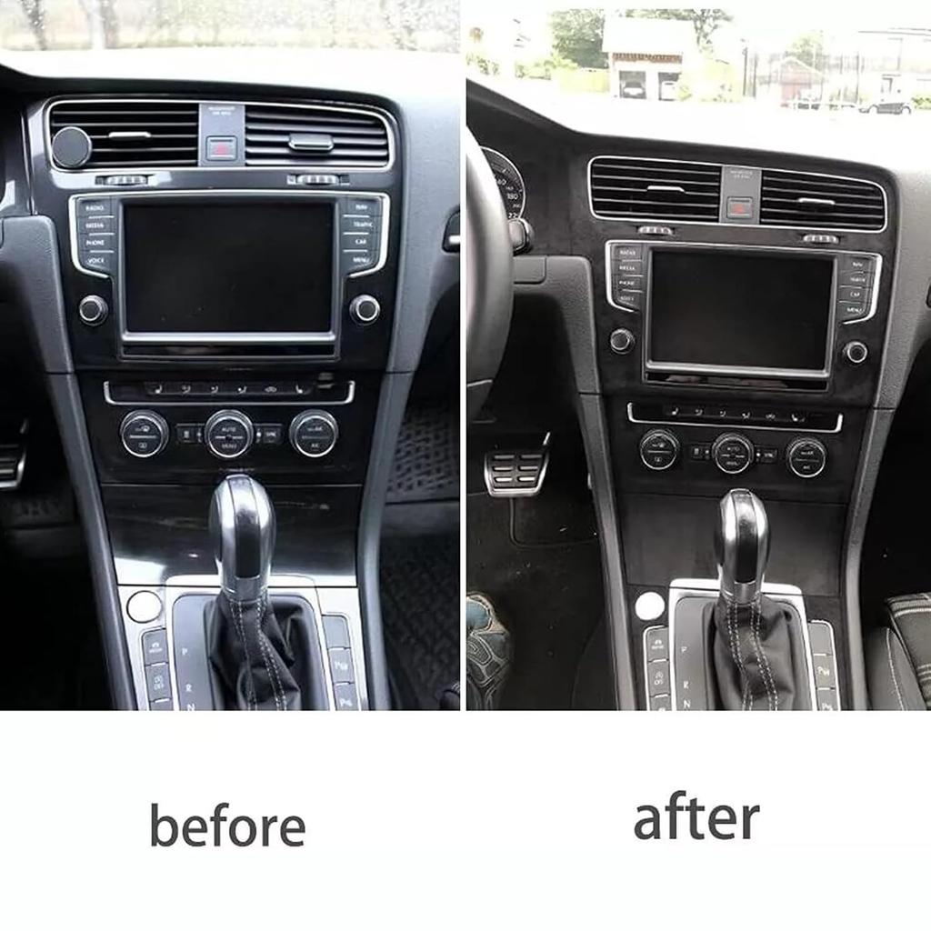 Suede Wrap Self-Adhesive Black Suede Car Interior Wrap 17In X 70In Microfiber Felt Fabric For Dash Headliner Console – Stretchable, Heat-Resistant
